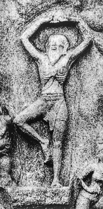 Sculpture Asana datant du 4è siècle ap. J-C